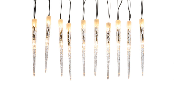 PRO istapp lyskjede 32 cm 20 LED varm hvit 4,5 meter